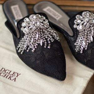 Badgley Mischka Lace Farley Mules